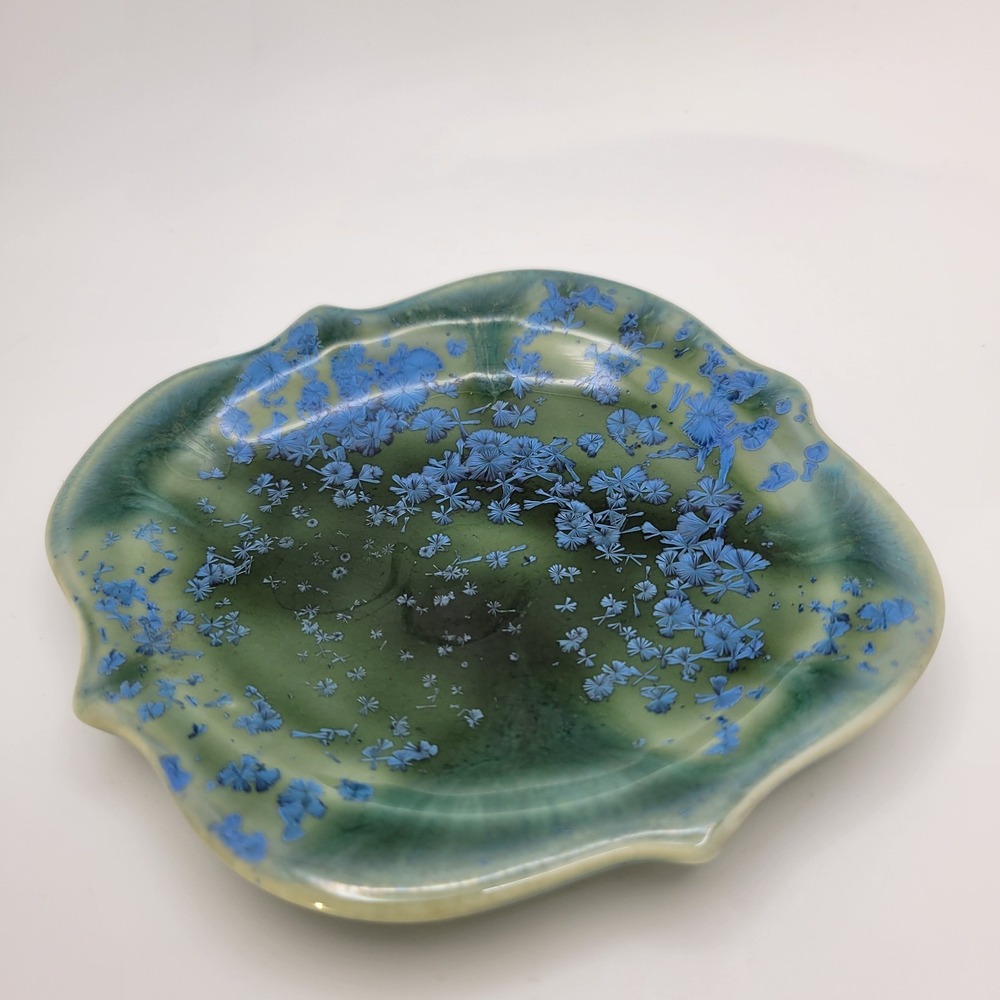 Vintage‎ Edgecomb Potters Crystalline Glaze Decorative Plate MCM Art Pottery